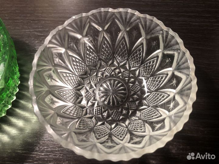 Вазочки из цветного стекла СССР