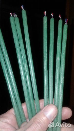 Свечи зеленые