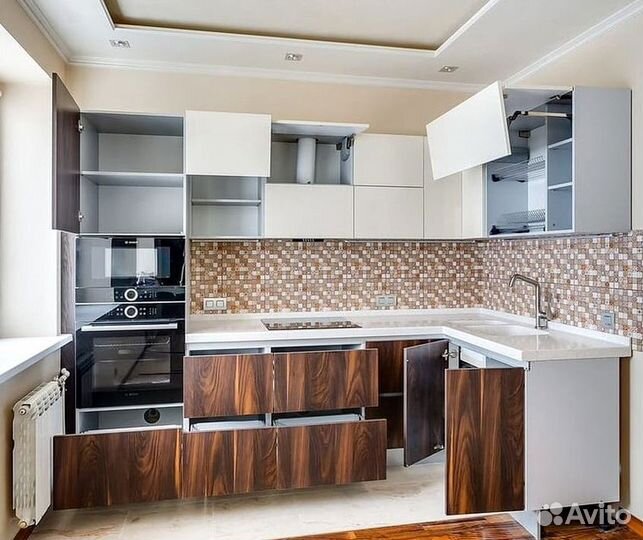 Современная кухня на заказ мдф фасады