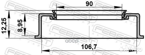 Сальник ступицы 90x9,5x12,2 Toyota Land Cruiser