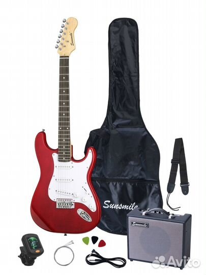 Комплект электрогитары, комбоусилителя