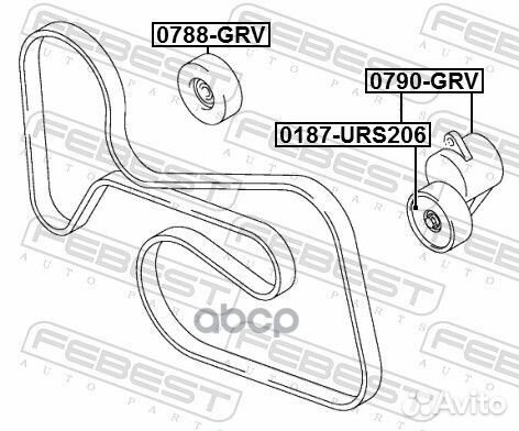 Ролик обводной приводного ремня 0788GRV Febest
