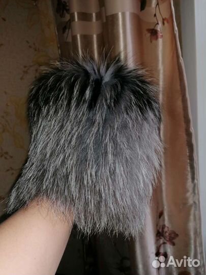 Шапка натуральный песец