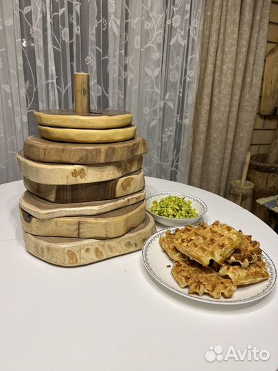 Набор досочек для подачи и сервировки из спилов