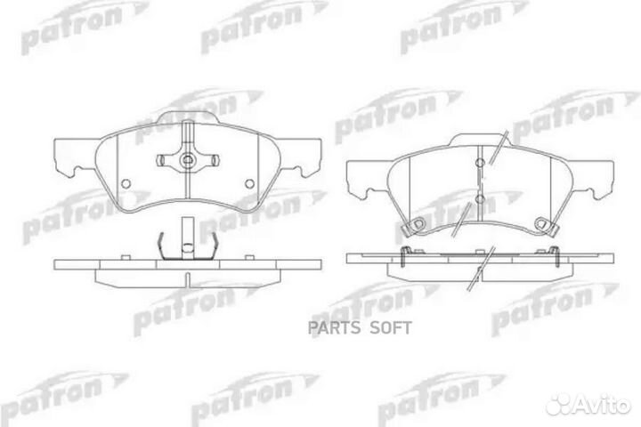 Patron PBP1510 Колодки тормозные дисковые передн c
