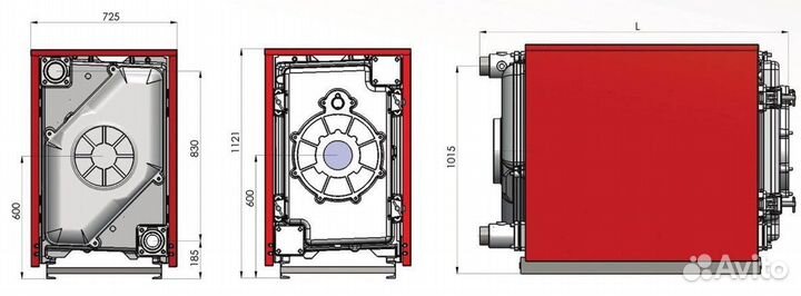 Котел чугунный, отопительный - Turbo(336-Kw)