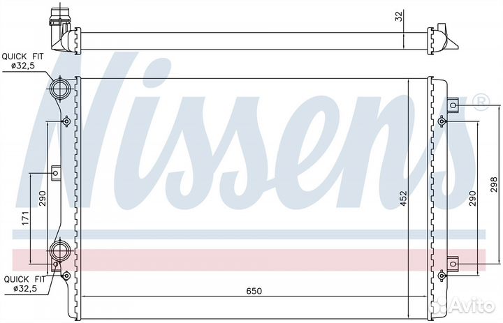 Радиатор двигателя VW golf V