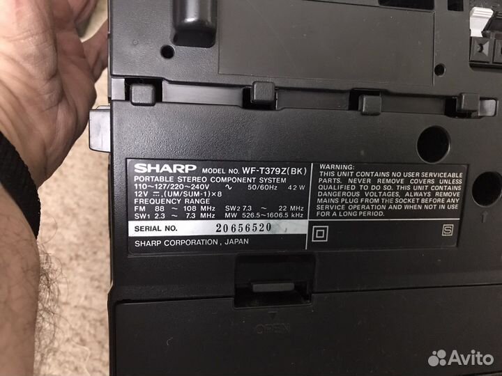 Магнитола Sharp WF-T379Z(BK) 2-х кассетная