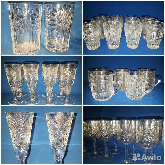 Рюмки, стопки, стаканы. Хрусталь СССР