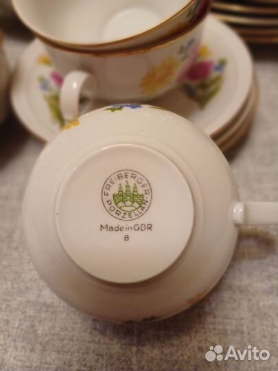 Чайно-кофейный сервиз фарфор гдр