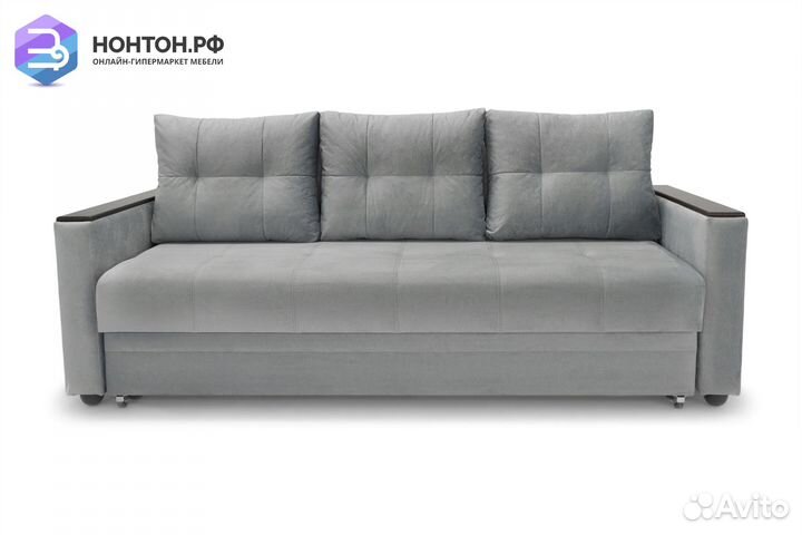 Диван еврокнижка Денвер серый