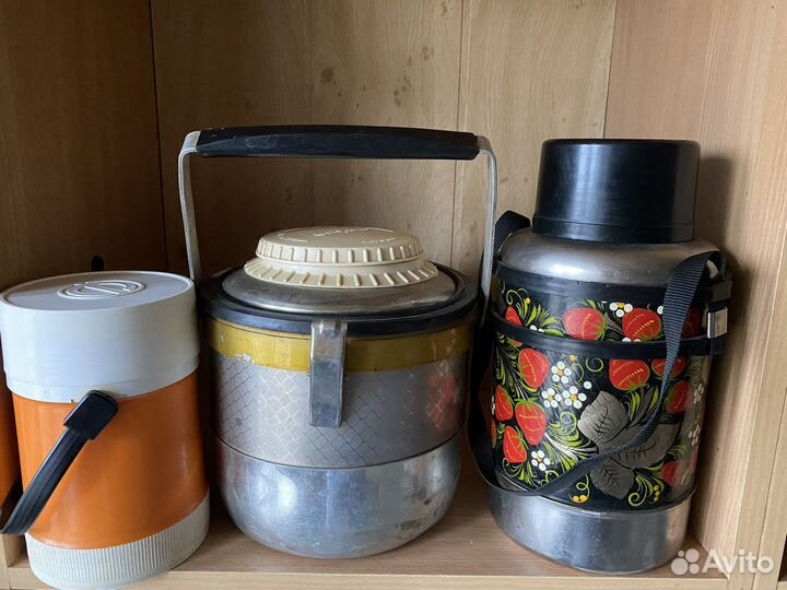 Термос нержавейка и стекло СССР