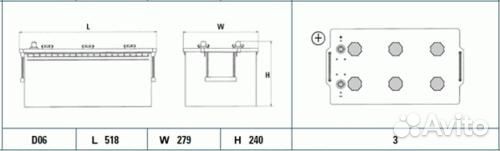 Exide EF2353 Аккумулятор 12V 235 Аh 1300А (+) слева Daf, 0092T50800