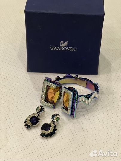 Swarovski серьги и браслет. Оригинал100%