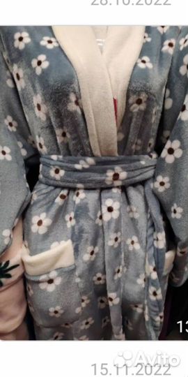 Халат флисовый новый, р-р 3XL