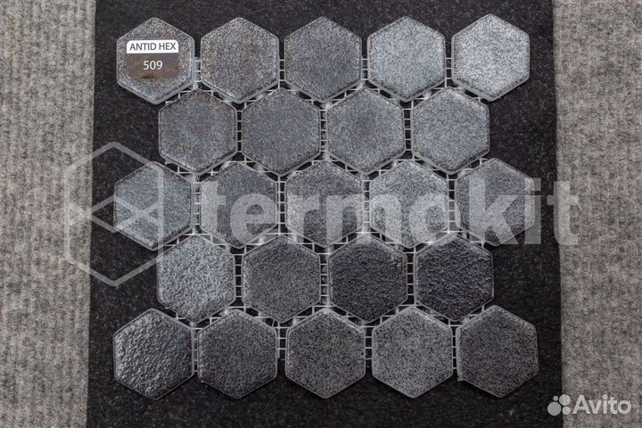 Мозаика Стеклянная Vidrepur Antislip Hex №509 Antid. (на сетке) 30,7x31,7