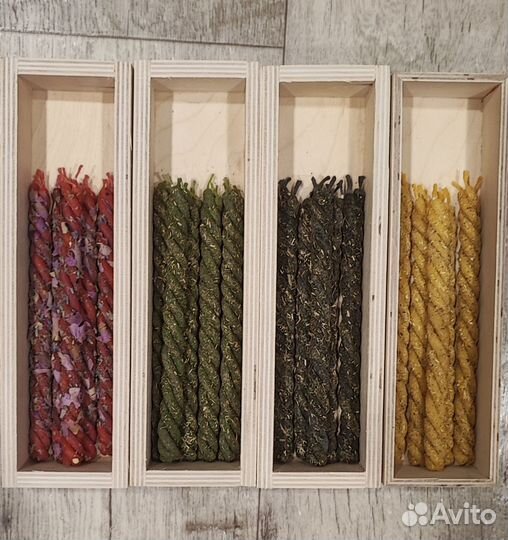 Свечи скрутки с травами