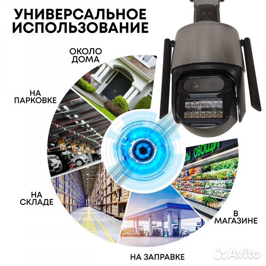 Камера видеонаблюдения уличная wi-fi ip 8 мп