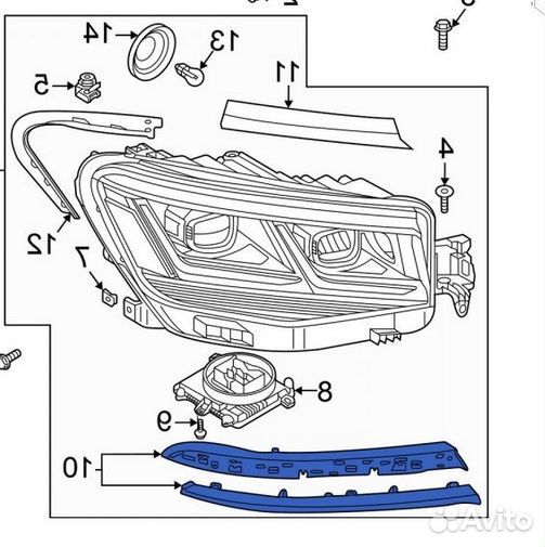 В наличии Накладка фары правая Teramont рестайлинг