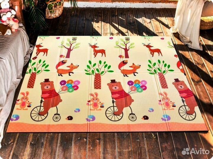 Детский коврик для ползания новый (заводской брак)