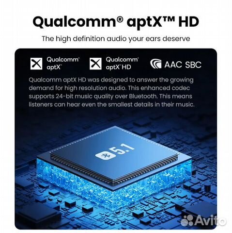 Ugreen Bluetooth RCA приёмник 5,1 aptX HD 3,5 объявление продам