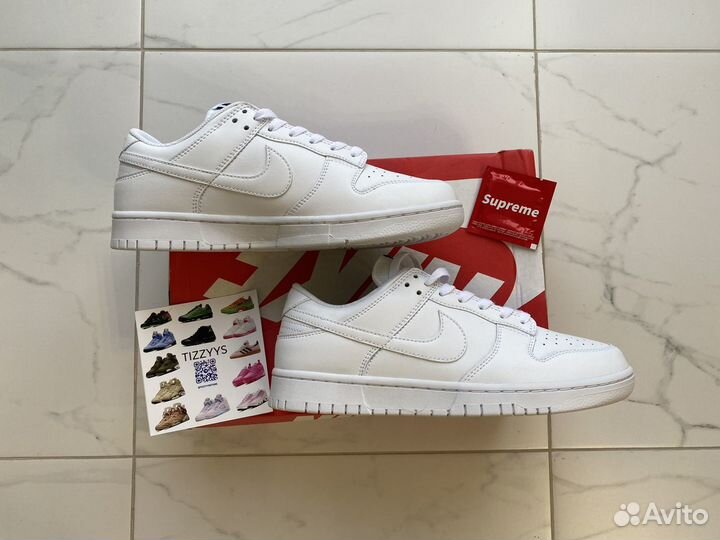 Nike dunk low triple white оригинал кроссы