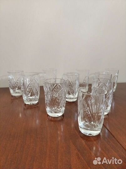 Стопки и графин хрустальные СССР