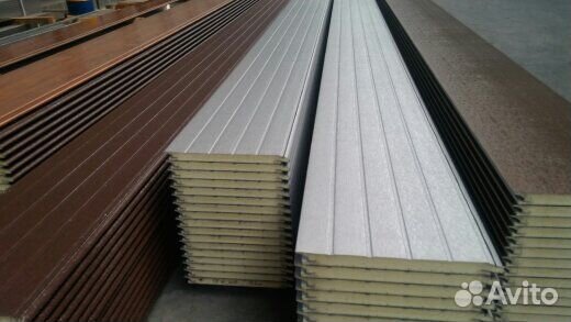 Сендвич панели для секционных ворот Алютех, Ритерн