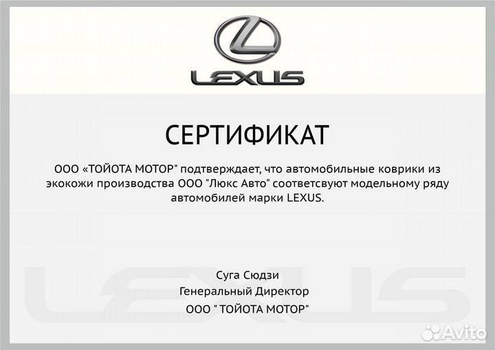 3D Коврики Lexus LX Салон Багажник Экокожа