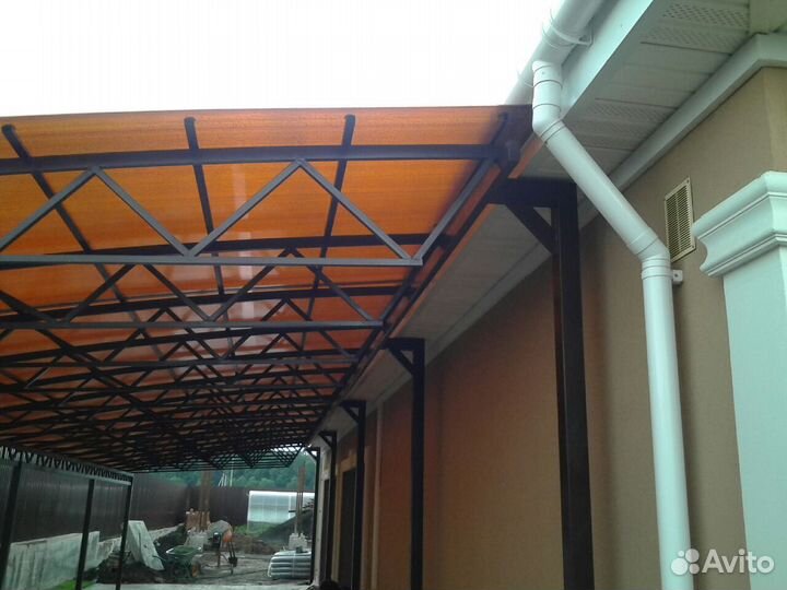 Навесы из поликарбоната под ключ