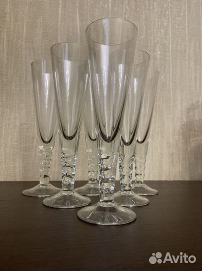 Фужеры на витой ножке винтаж СССР