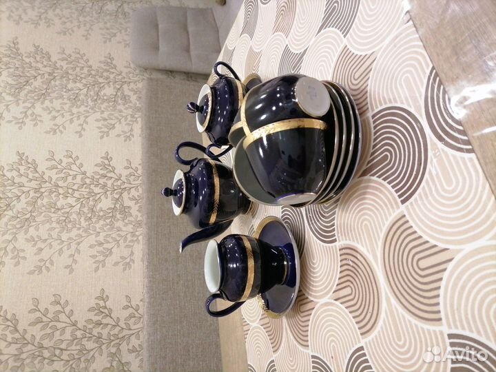 Чайный сервиз лфз кобальтовая сетка