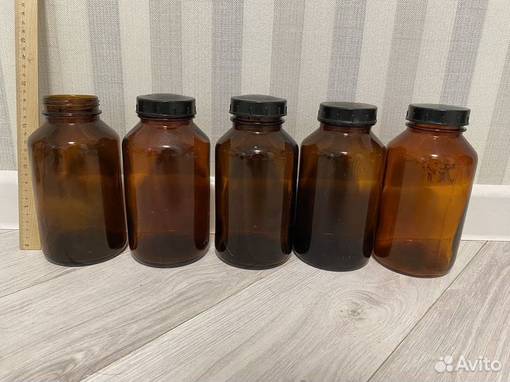 Банка стеклянная химическая бутыль СССР