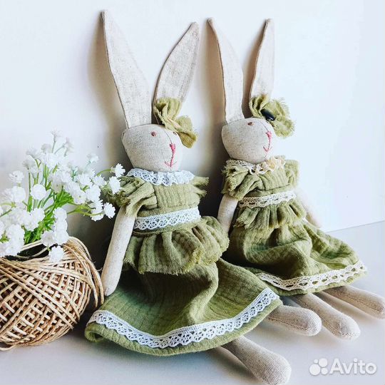 Игрушки, зайчик, ручная работа