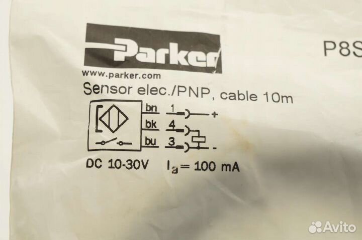 Датчик положения Parker P8S-gpftx PNP 10м новый