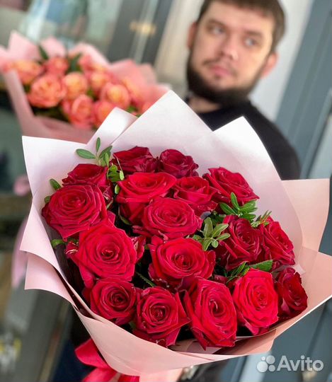 Букет из роз доставка роз 101 71 51 цветы