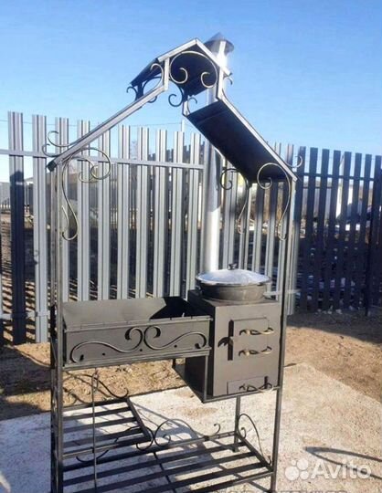 Мангал с печью