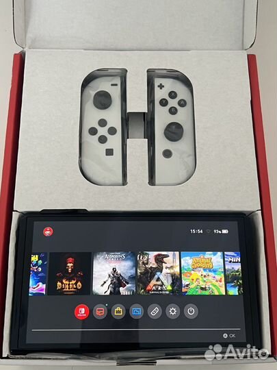 Прошитая Nintendo Switch Oled 256 gb + 23 игры