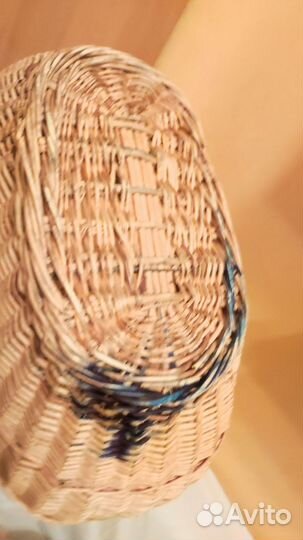 Большая плетёная корзина для грибов