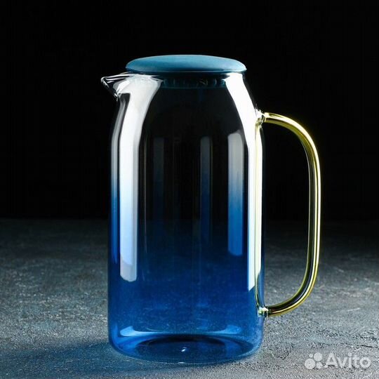 Кувшин стеклянный Magistro «Модерн», 1,4 л, с крыш