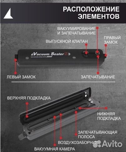 Вакуумный упаковщик продуктов вакууматор для дома