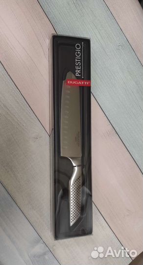 Профессиональный нож Bugatti Santoku Сантоку 18см