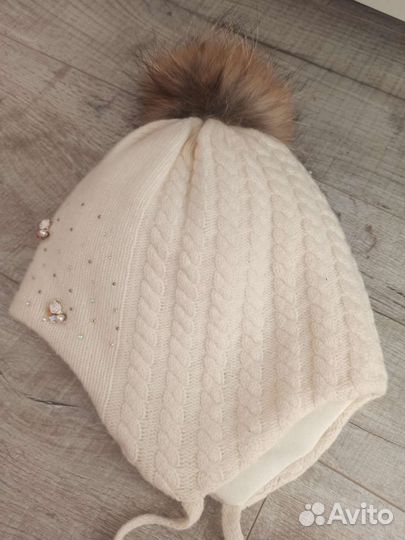 Шапка зимняя для девочки, 52 -54