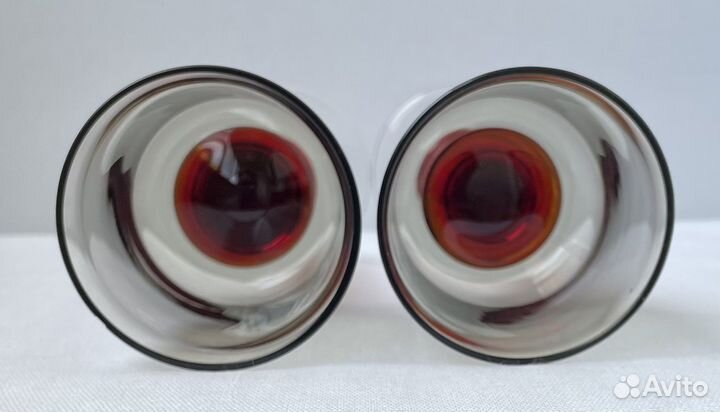 Мещерский цветок Фужеры бокалы цветное стекло СССР