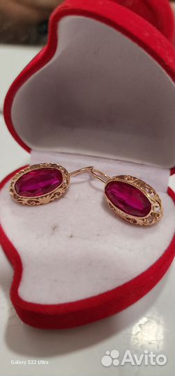 Золотые серьги СССР 583, 7.13гр