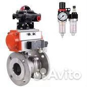 Кран шаровой DN.ru BV3232P(2pc) -FP-F-ISO-H Ду15 Ру40, фланцевый, полнопроходной, двухсоставной, кор