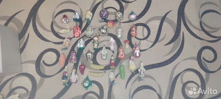 Ватные елочные игрушки 20-30 годов