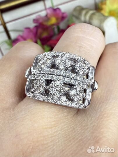 Кольцо с бриллиантами 1 карат