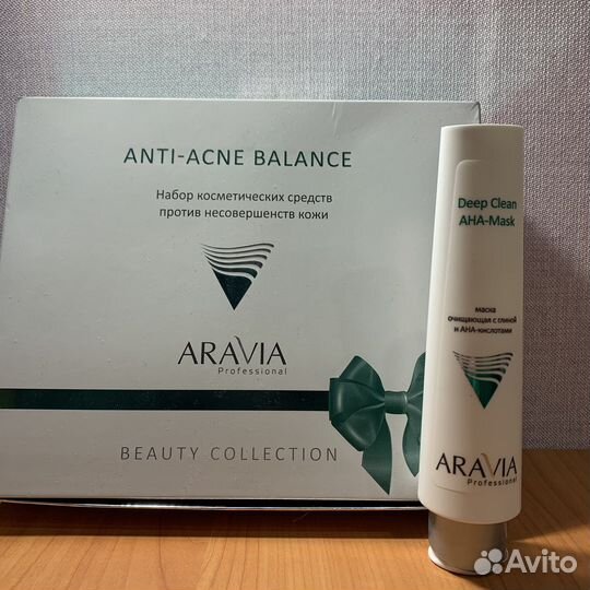 Aravia маска очищающая с глиной и AHA-кислотами
