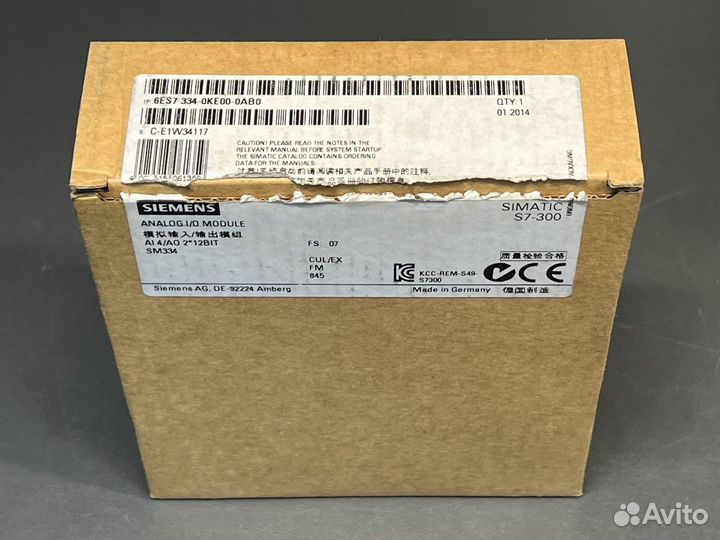 Siemens 6ES7 334-0KE00-0AB0 новый, 1 шт